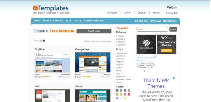 Mua template cho blogspot